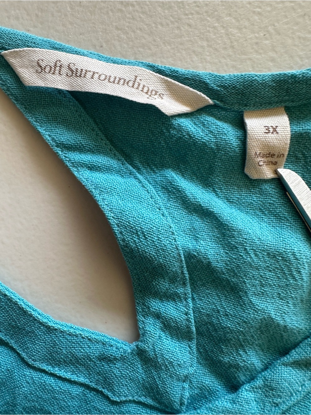 Soft Surroundings Turquoise Women's Top 3X
